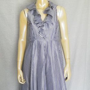 Blue and White striped dress